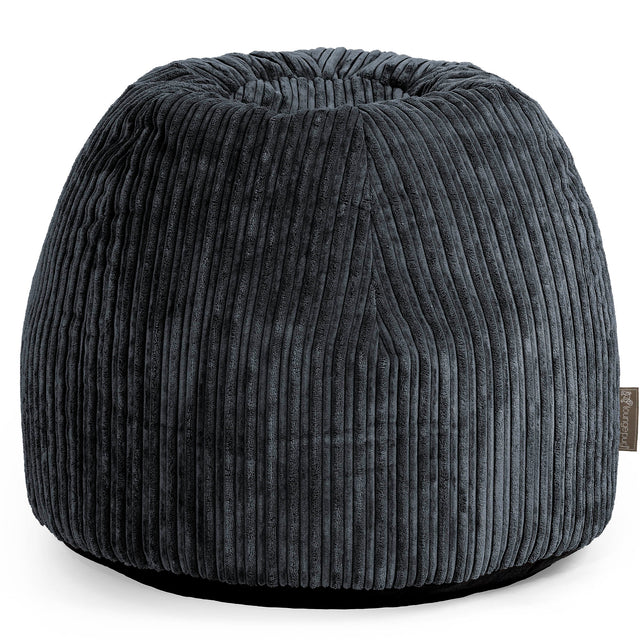 Schminktisch-Pouf-Hocker - Cord Schwarz 01