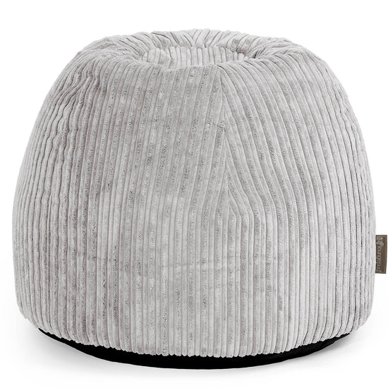 Schminktisch-Pouf-Hocker - Cord Silbergrau 01
