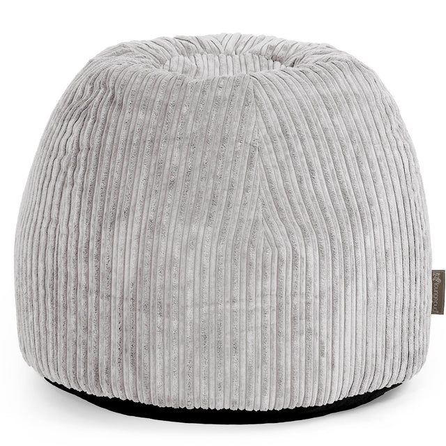 Schminktisch-Pouf-Hocker - Cord Silbergrau 01