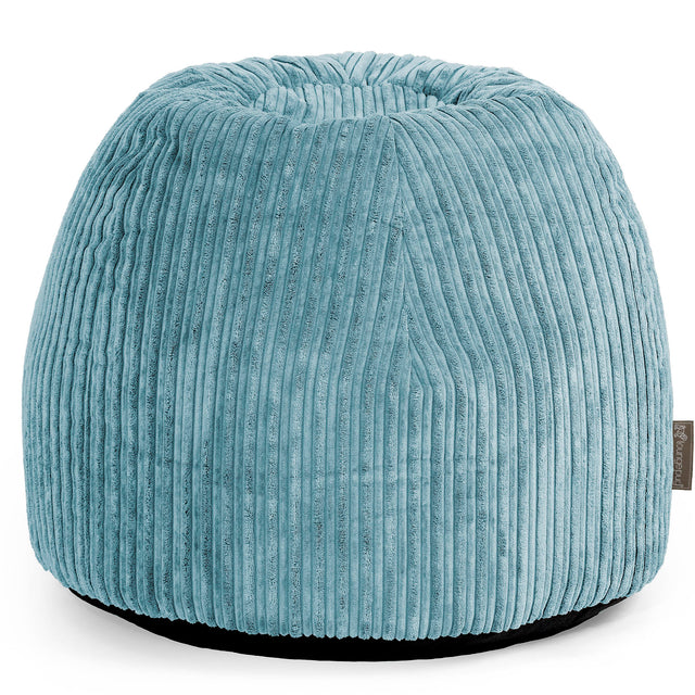 Schminktisch-Pouf-Hocker - Cord Türkis 01