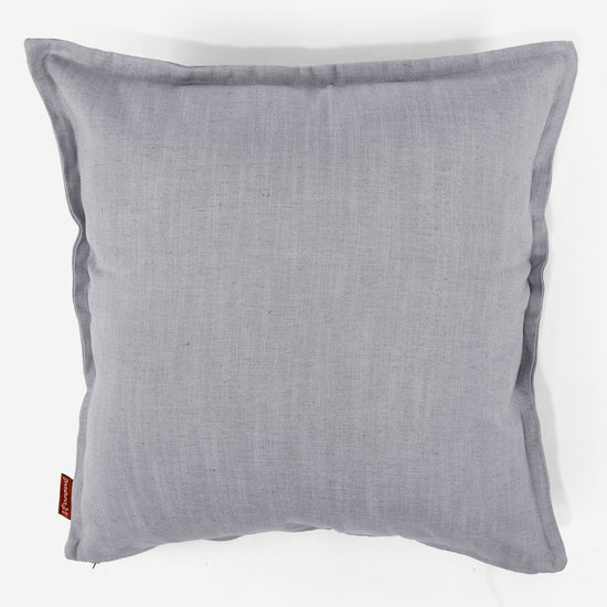 Extra Große Dekokissen / Sofa Kissenbezug 70 x 70cm - Leinenlook Silber 01