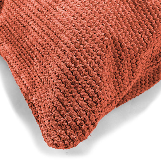 Extra Große Dekokissen / Sofa Kissenbezug 70 x 70cm - Pom-Pom Kürbisorange 03