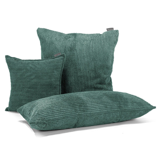 Extra Große Dekokissen / Sofa Kissenbezug 70 x 70cm - Pom-Pom Moosgrün 04
