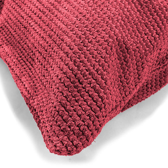 Extra Große Dekokissen / Sofa Kissenbezug 70 x 70cm - Pom-Pom Pastellrot 03