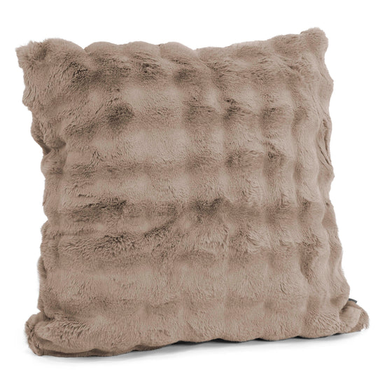 Extra Große Dekokissen / Sofa Kissenbezug 70 x 70cm - Bubble Pelz Nerzfarben 02