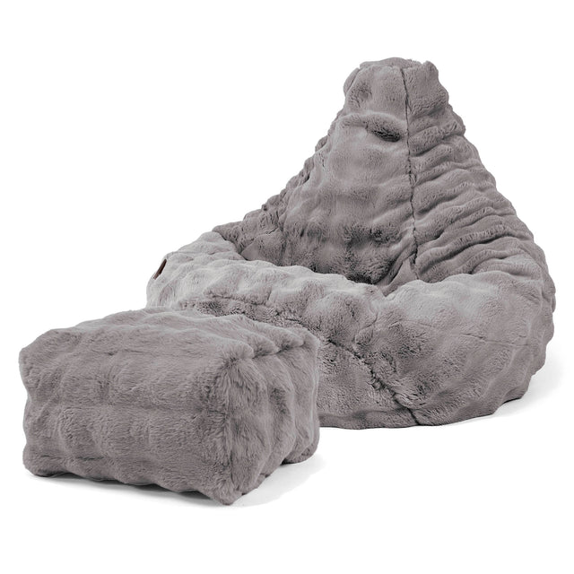 Gaming Sitzsack Sessel - Bubble Pelz Grau 01
