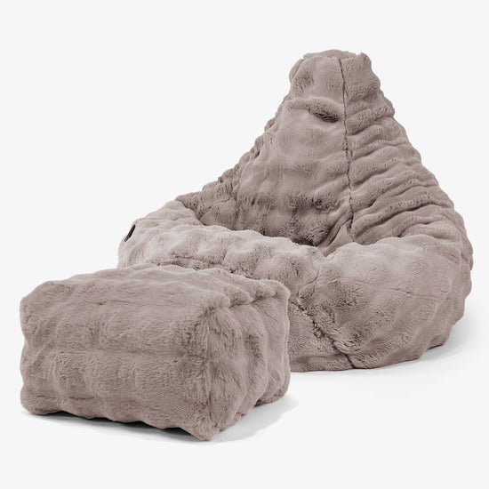 Gaming Sitzsack Sessel - Bubble Pelz Nerzfarben 01