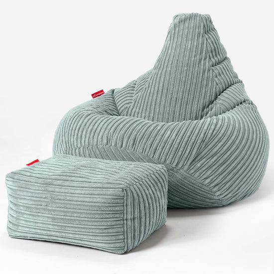 Gaming Sitzsack Sessel - Cord Mintgrün 01