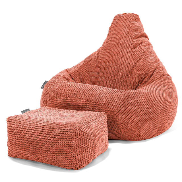 Gaming Sitzsack Sessel - Pom-Pom Kürbisorange 01