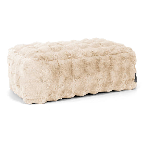 Groß Fußhocker - Bubble Pelz Creme 01
