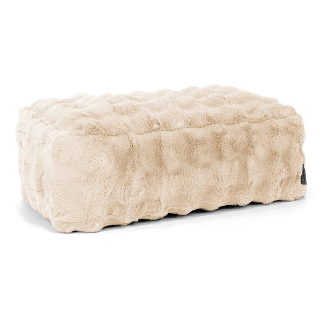 Groß Fußhocker - Bubble Pelz Creme 01