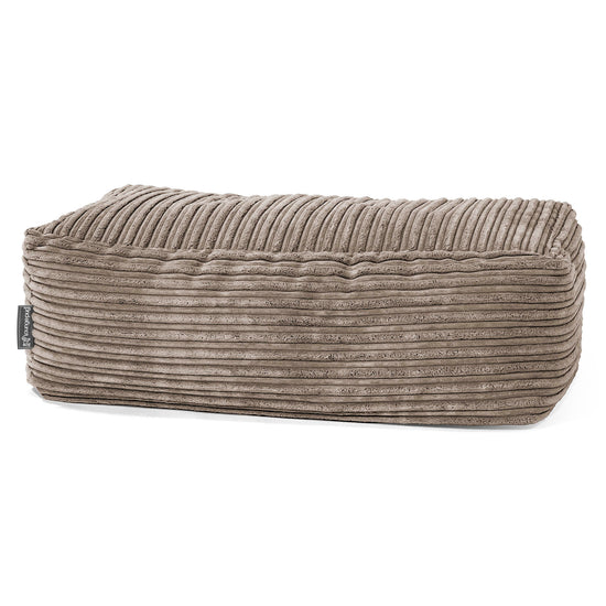 Groß Fußhocker - Cord Beigegrau 01