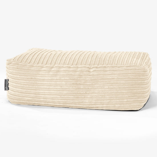Groß Fußhocker - Cord Creme 01
