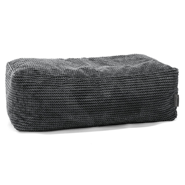 Groß Fußhocker - Pom-Pom Schwarz 01