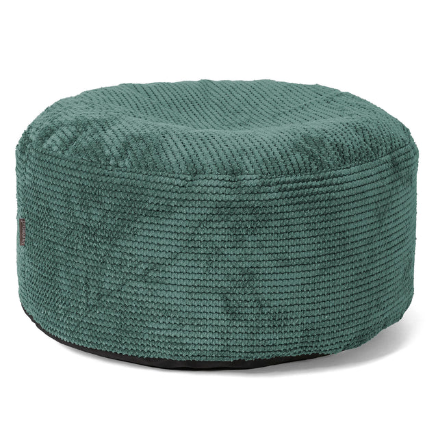 Großer runder Fußhocker - Pom-Pom Moosgrün 01