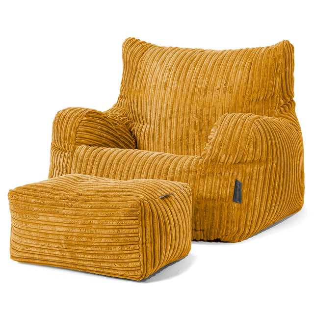 Josephine Sitzsack Ohrensessel - Cord Goldhonig 02