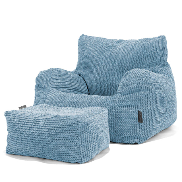 Josephine Sitzsack Ohrensessel - Pom-Pom Himmelblau 02
