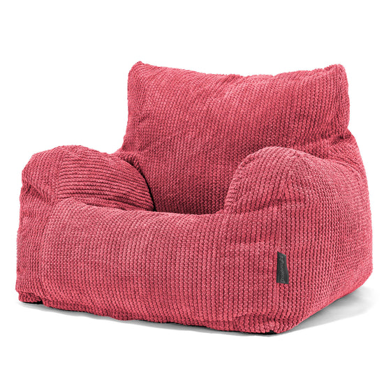 Josephine Sitzsack Ohrensessel - Waffle Cord Pastellrot 01