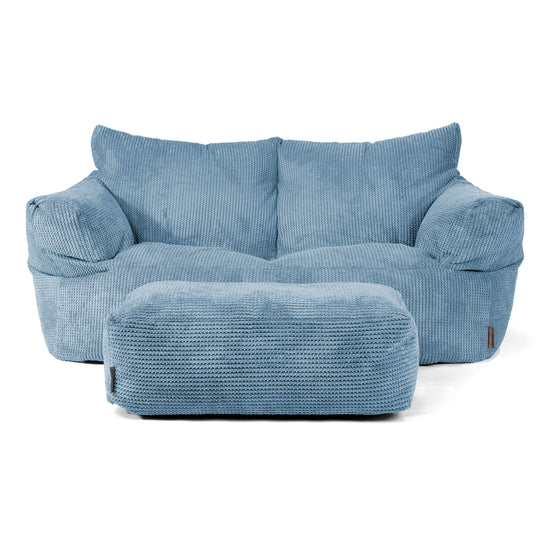 Josephine Sitzsack Sofa - Waffle Cord Himmelblau 02
