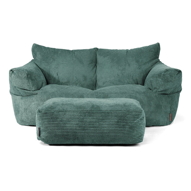 Josephine Sitzsack Sofa - Waffle Cord Moosgrün 02