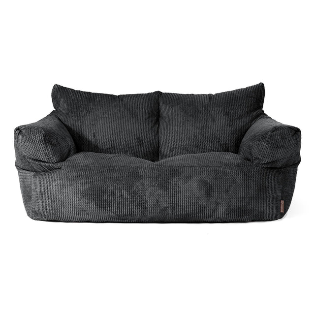 Josephine Sitzsack Sofa - Waffle Cord Schwarz 01