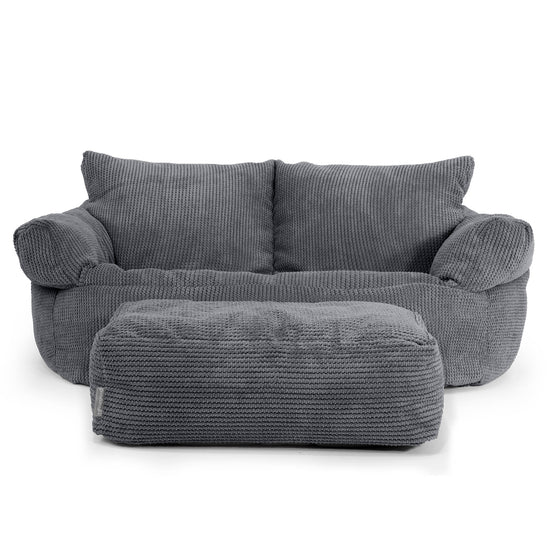 Josephine Sitzsack Sofa - Waffle Cord Schwarz 02