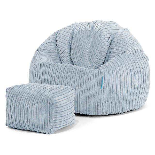 Klassicher Kindersessel Sitzsack 1-5 jahren - Cord Baby Blau 02