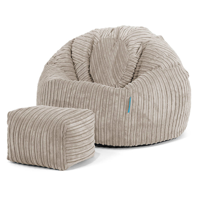 Klassicher Kindersessel Sitzsack 1-5 jahren - Cord Nerzfarben 02