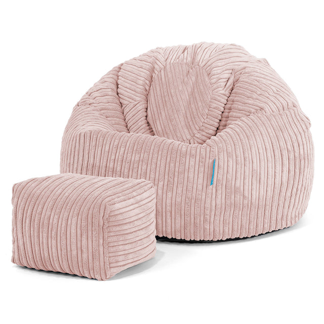 Klassicher Kindersessel Sitzsack 1-5 jahren - Cord Rosa 02