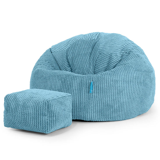 Klassicher Kindersessel Sitzsack 1-5 jahren - Pom-Pom Türkis 02