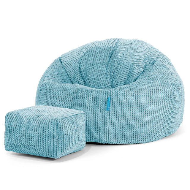 Klassicher Kindersessel Sitzsack 1-5 jahren - Pom-Pom Türkis 02