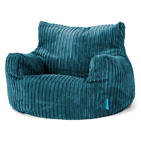 Kindersessel Sitzsack 3-8 jahren - Cord Blaugrün 01