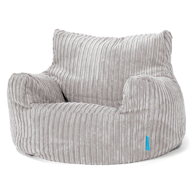 Kindersessel Sitzsack 3-8 jahren - Cord Silbergrau 01