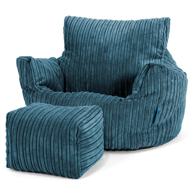 Klein Kindersessel Sitzsack 1-3 jahren - Cord Marineblau 02