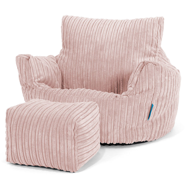 Klein Kindersessel Sitzsack 1-3 jahren - Cord Rosa 02