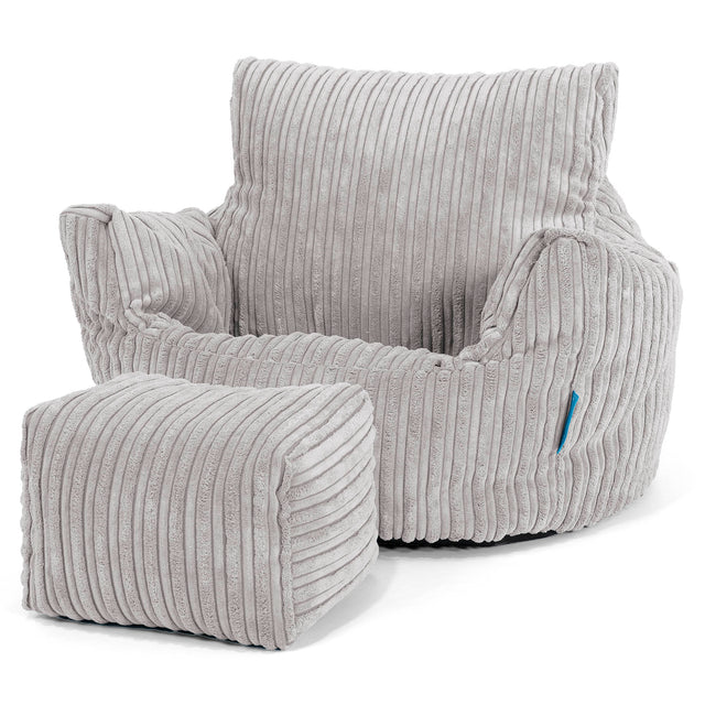 Klein Kindersessel Sitzsack 1-3 jahren - Cord Silbergrau 02