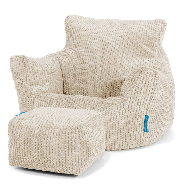 Klein Kindersessel Sitzsack 1-3 jahren - Pom-Pom Creme 02