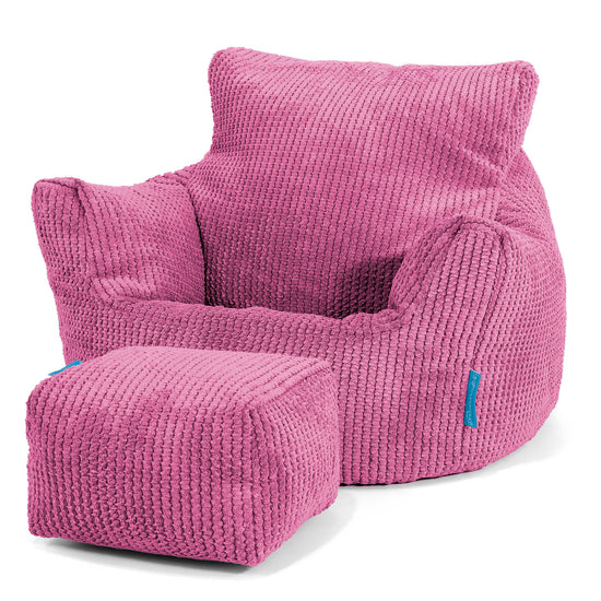 Klein Kindersessel Sitzsack 1-3 jahren - Pom-Pom Pink 02