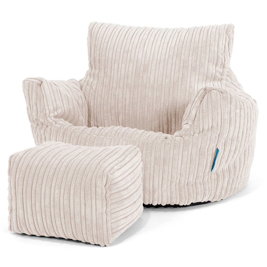 Klein Kindersessel Sitzsack 1-3 jahren - Cord Elfenbein 02