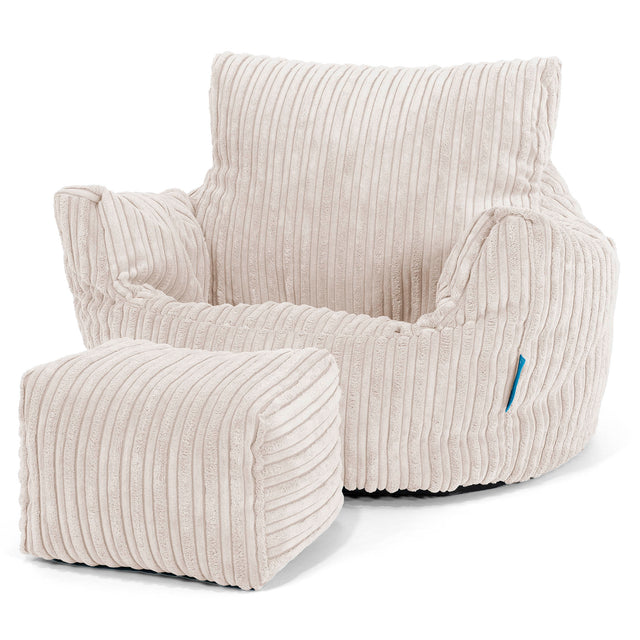 Klein Kindersessel Sitzsack 1-3 jahren - Cord Elfenbein 02