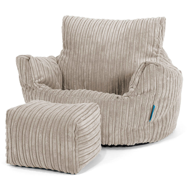 Klein Kindersessel Sitzsack 1-3 jahren - Cord Nerzfarben 02