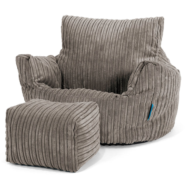 Klein Kindersessel Sitzsack 1-3 jahren - Cord Graphitgrau 02
