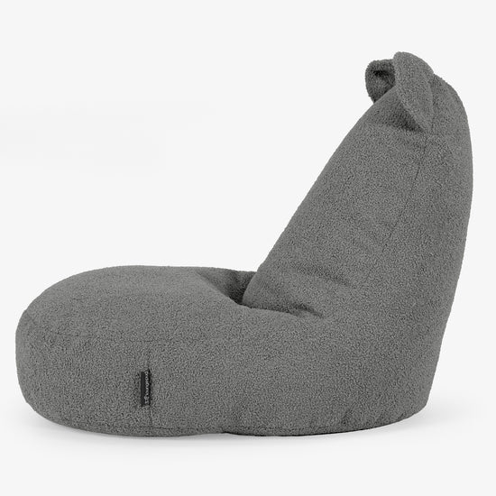 Kindersitzsack Tierform Bär 2-6 Jahre - Bouclé Grau 02