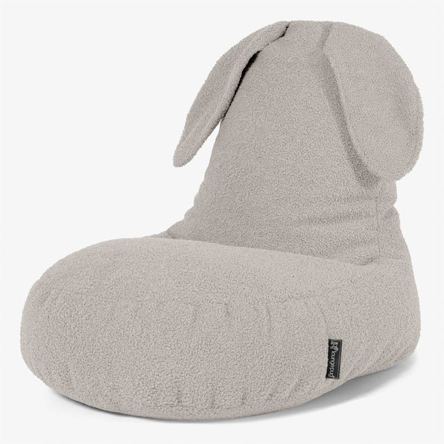 Kindersitzsack Tierform Hase 2-6 Jahre - Bouclé Elfenbein 01
