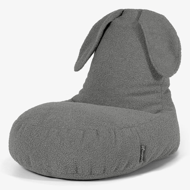 Kindersitzsack Tierform Hase 2-6 Jahre - Bouclé Grau 01
