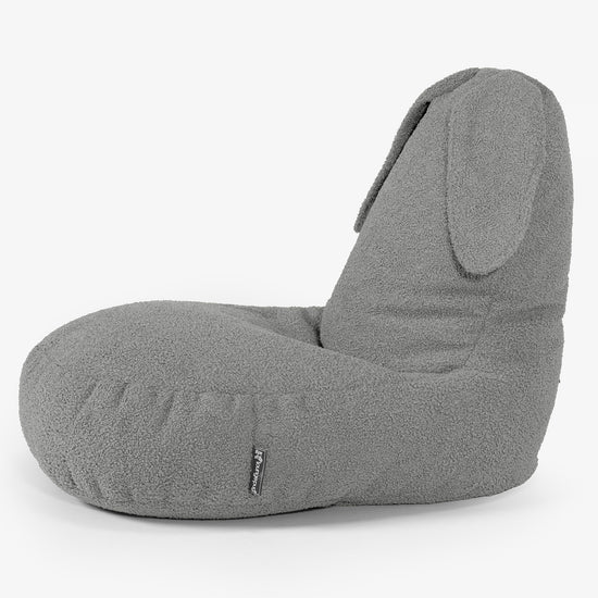 Kindersitzsack Tierform Hase 2-6 Jahre - Bouclé Grau 02