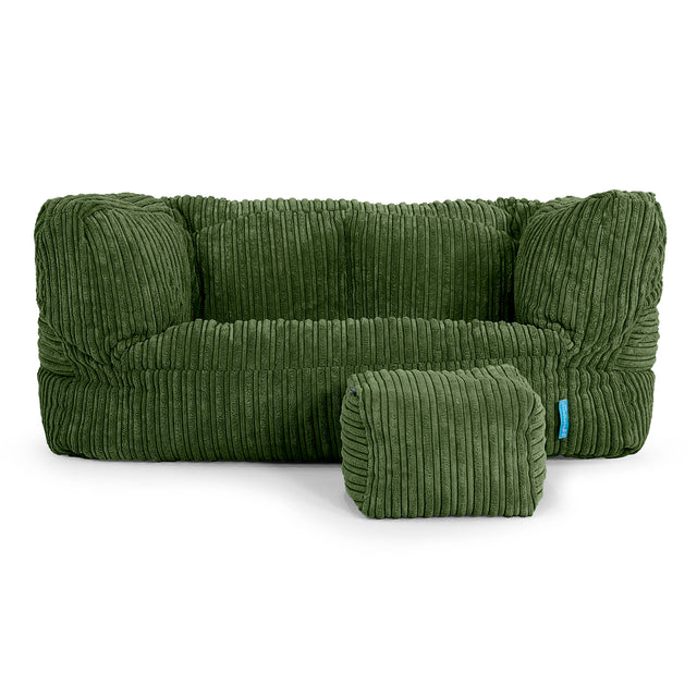 Kindersofa Albert 2-6 jahren - Cord Nadelwaldgrün 02