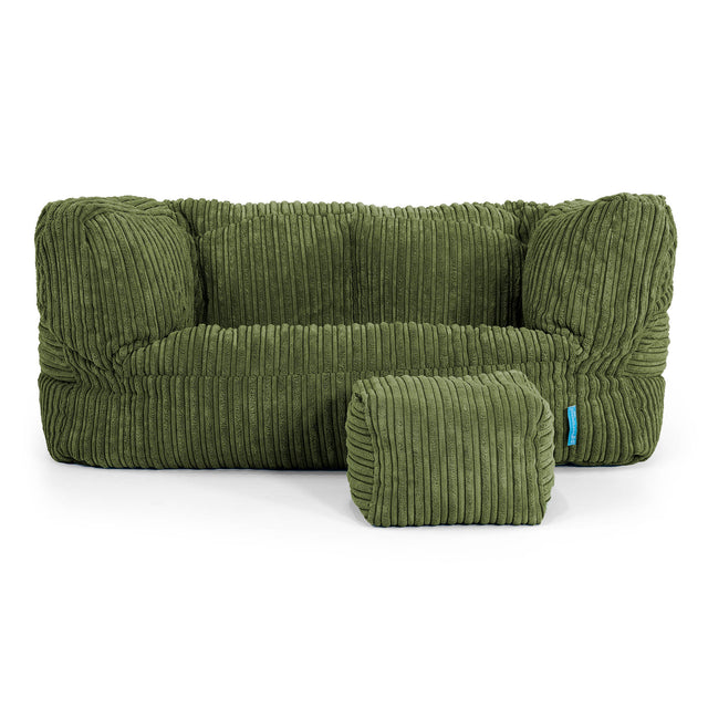 Kindersofa Albert 2-6 jahren - Cord Nadelwaldgrün 02