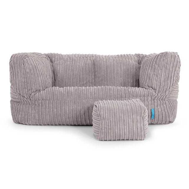 Kindersofa Albert 2-6 jahren - Cord Silbergrau 02