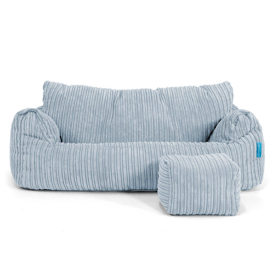 Josephine Sitzsack Sofa für Kinder 1-5 Jahre - Cord Baby Blau 02